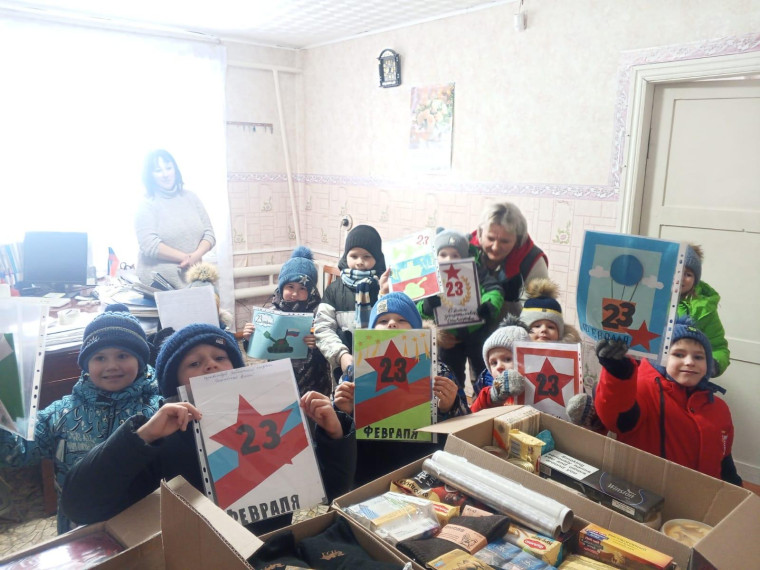 Участие нашей дошкольной группы в акции к Дню Защитника Отечества.